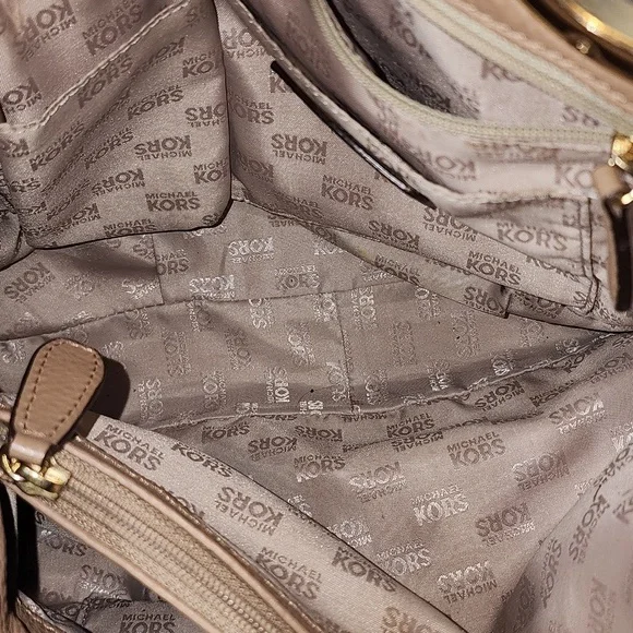 MICHAEL KORS FULTON XL Leather Tote Bag Satchel Shoulder‎ Bag Multi Section Hobo